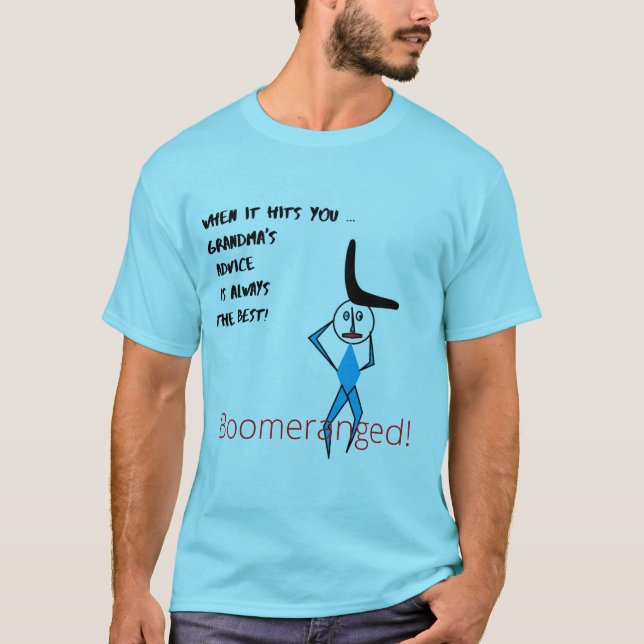 Camiseta masculina bumerangada (Frente)