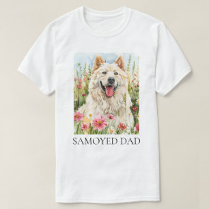 Camiseta Masculina – Camisa de Pai do Samoyed para