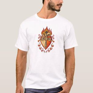 Camiseta masculina católica do Sagrado Coração