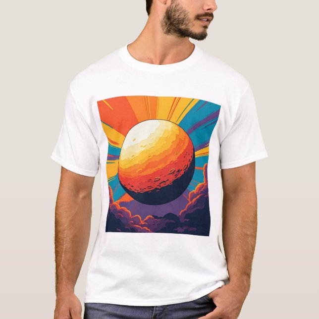 Camiseta masculina Celestial Sunset (Frente)