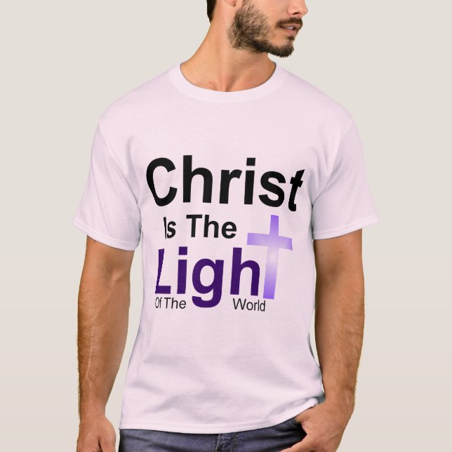 Camiseta masculina Christ Is The Light (Frente)