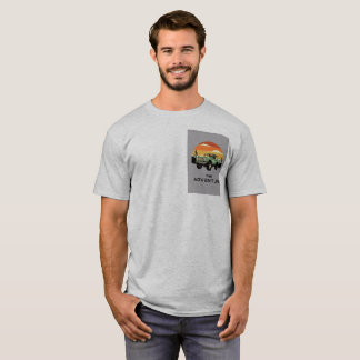 Camiseta Masculina Cinza com Gráfico Impresso Adve