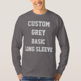 Camiseta masculina cinza personalizada de manga lo