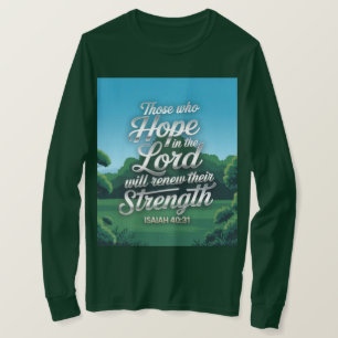 Camiseta Masculina Citação da Bíblia de Isaías