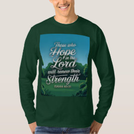Camiseta Masculina Citação da Bíblia de Isaías