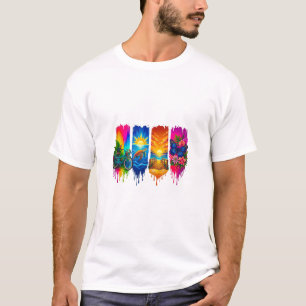 Camiseta Masculina Color Splash 🎨🔥✨ Arte Urban
