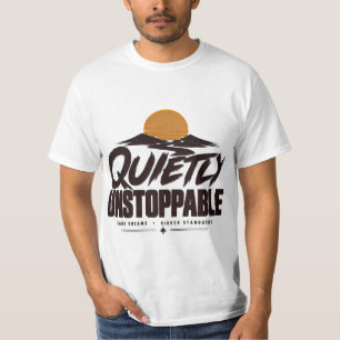 Camiseta masculina com citação motivacional silenc