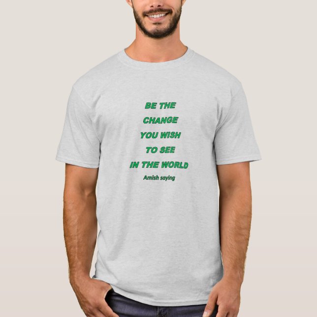 Camiseta masculina com ditado Amish (Frente)
