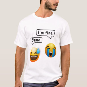 Camiseta masculina com Emoji de Carinha Sorridente