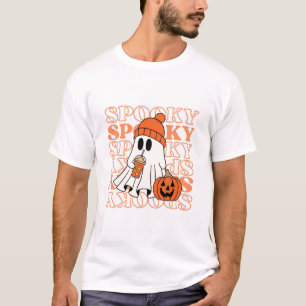 Camiseta masculina com fantasma e moda de Hallowee