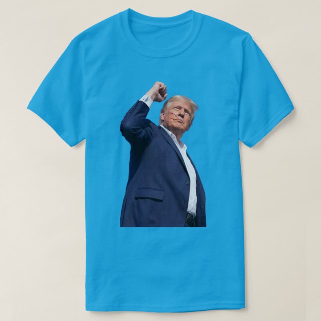 Camiseta masculina com imagem de Trump (Frente do Design)