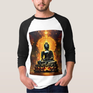 Camiseta masculina com logo de Buda Desenho de P