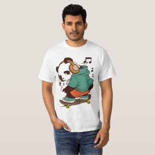 Camiseta Masculina Cool Panda Skater   C Streetwea
