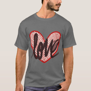 Camiseta Masculina Coração Artístico Amor - Letra