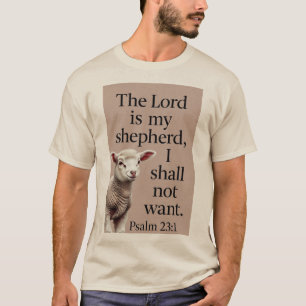 Camiseta masculina cordeiro cristão Salmo 23:1