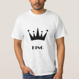 Camiseta Masculina Coroa Preto Texto do Rei Person