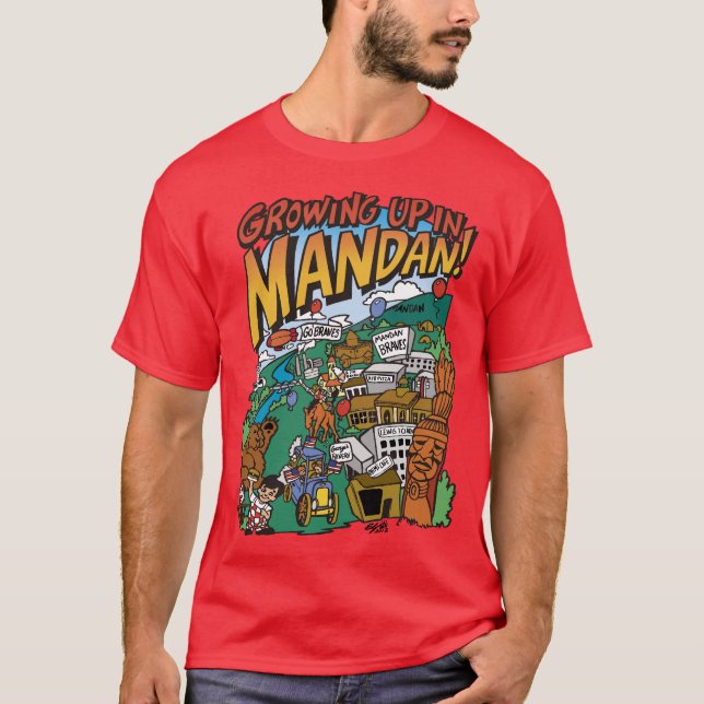 Camiseta masculina "Crescendo em Mandão" (Frente)