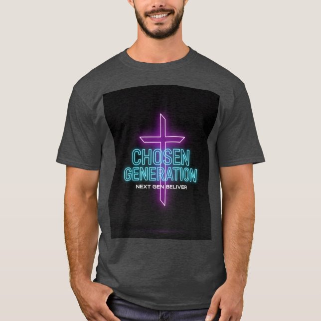 Camiseta Masculina Cristã da Geração Escolhida (Frente)