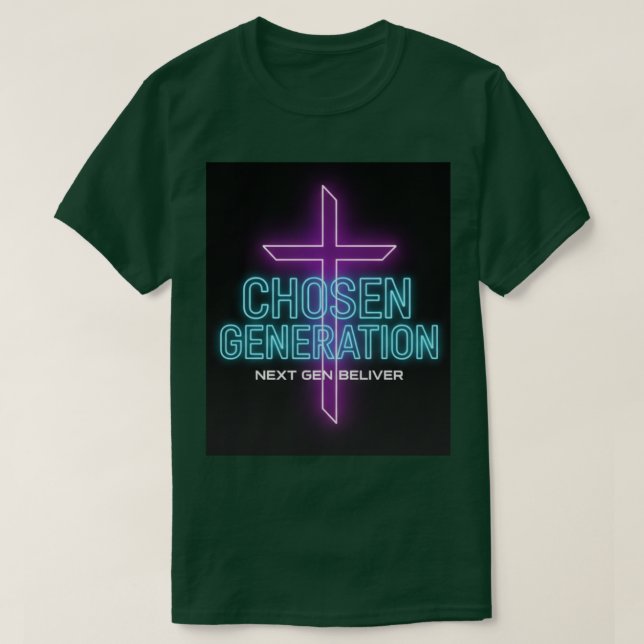 Camiseta masculina Cristã da Geração Escolhida (Frente do Design)