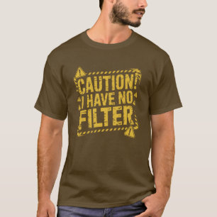 Camiseta masculina Cuidado Não Tenho Filtro