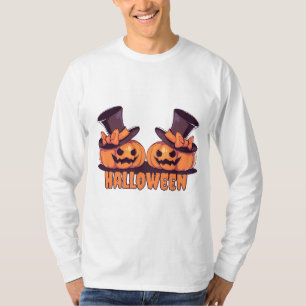 Camiseta Masculina de Abóbora de Halloween