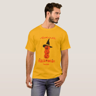 Camiseta masculina de abóbora de Halloween fofa