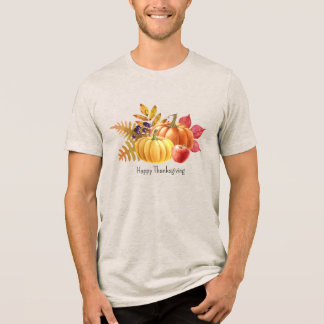 Camiseta Masculina de Ação de Graças Abóbora