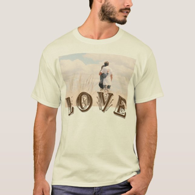 Camiseta masculina de amor (Frente)