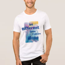 Camiseta masculina de arte abstrata com citação in