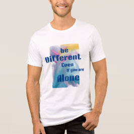 Camiseta masculina de arte abstrata com citação in
