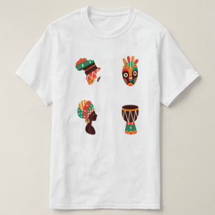 Camiseta masculina de arte africana