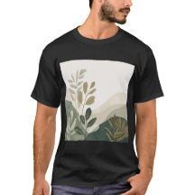 Camiseta masculina de arte da natureza minimalista