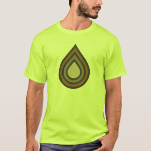 Camiseta masculina de arte em camadas