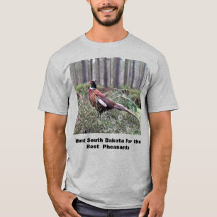 Camiseta masculina de caça ao faisão de Dakota do