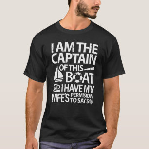 Camiseta masculina de capitão de barco orgulhoso d