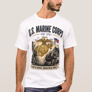 Camiseta masculina de combate do Corpo de Fuzileir