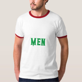 Camiseta masculina de cor verde Kelly com texto pe