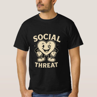 camiseta masculina de coração retrô legal