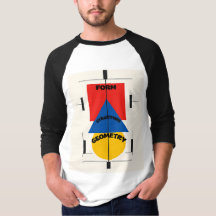 Camiseta masculina de design Bauhaus 3/4