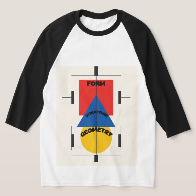 Camiseta masculina de design Bauhaus 3/4 (Postura )