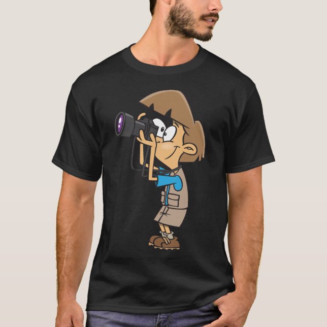 Camiseta masculina de fotógrafo (Frente)
