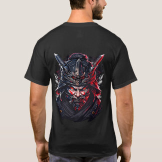 Camiseta masculina de guerreiro japonês