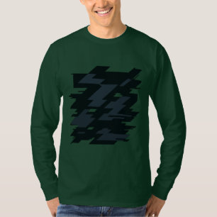 Camiseta Masculina de Manga Longa Glitch Art