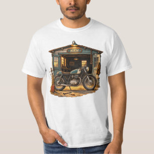 Camiseta masculina de oficina de motocicletas vint