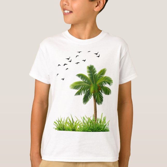 Camiseta Masculina de Palma Fofa da Natureza (Frente)