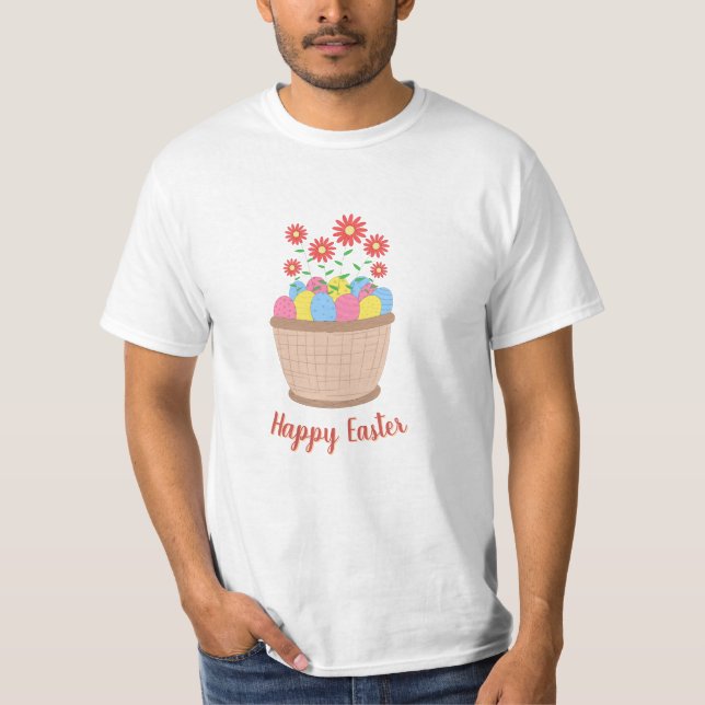 Camiseta masculina de Páscoa (Happy Easter) (Frente)