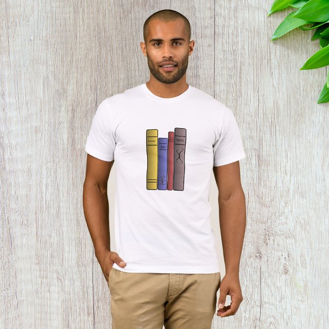 Camiseta masculina de quatro livros (Criador carregado)