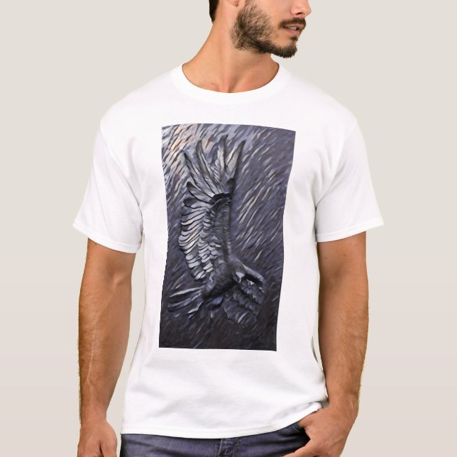 Camiseta masculina de Raven Swooping - Atacando (Frente)