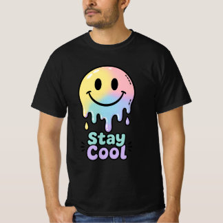 Camiseta Masculina de Rosto Sorridente Derretido –