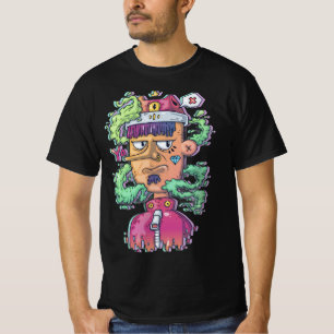 Camiseta Masculina de Streetwear de Desenho Animad